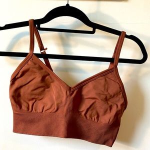 Lululemon Ebb to Street Bra rusted brown color